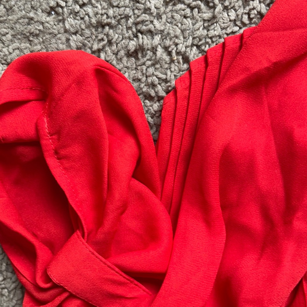 Bright red Zac & Rachel Woman v neck blouse